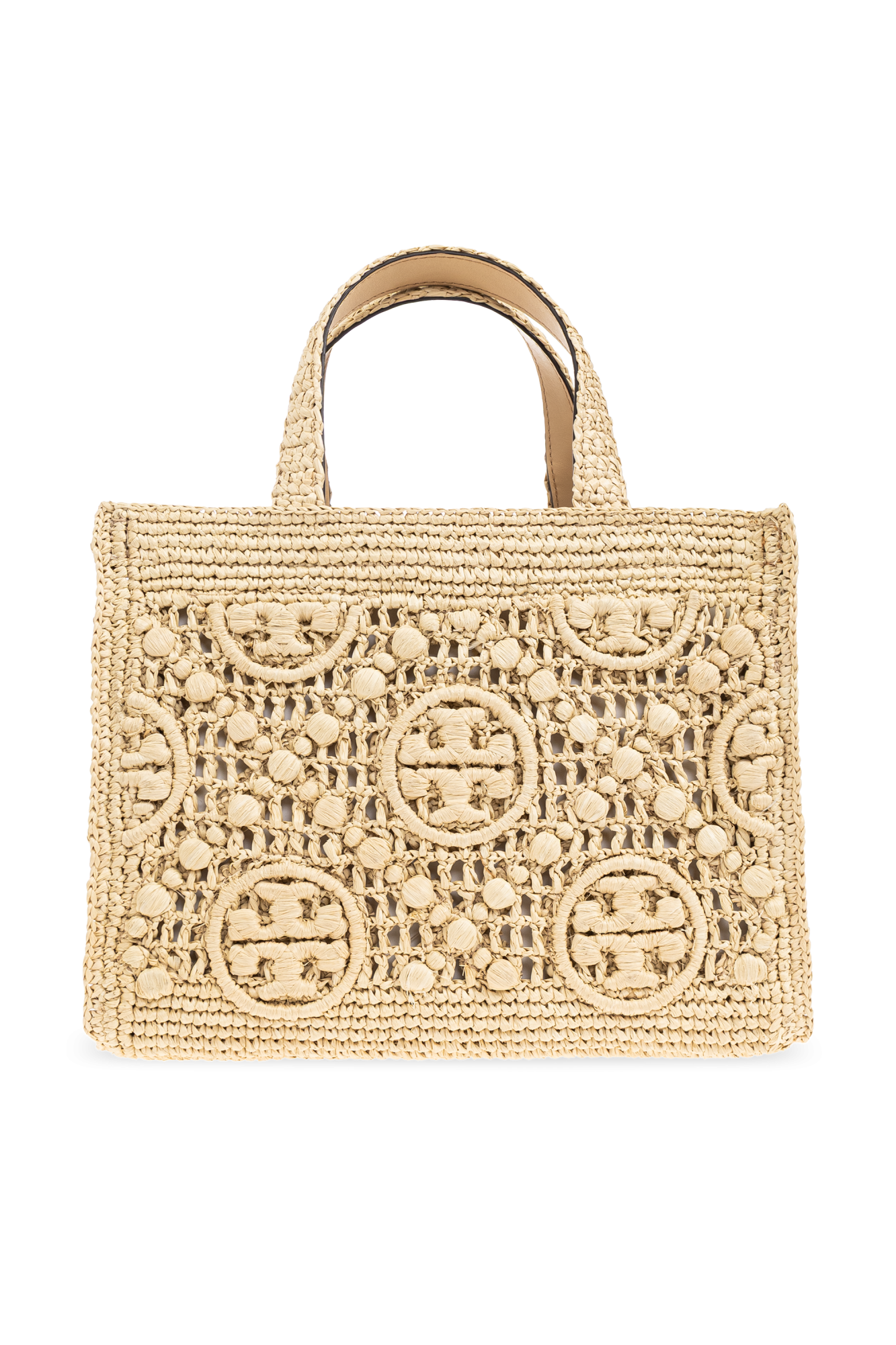 未使用級 TORY BURCH かごバッグ ラフィア ベージュ ポーチ付